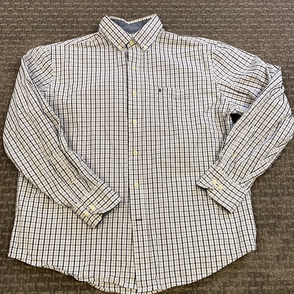 Mens button down dress shirt large